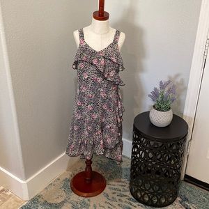 Very cute multicolor dress with leopard print and flowers